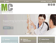 Tablet Screenshot of mccabechiropractic.com